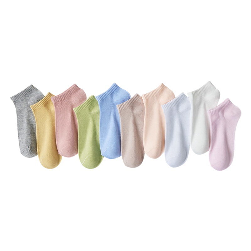 Calcetines Zhuji fábrica al por mayor minimalista puro algodón blanco suave sudor-absorbente desodorante mujer primavera y verano Calcetines de tobillo corto