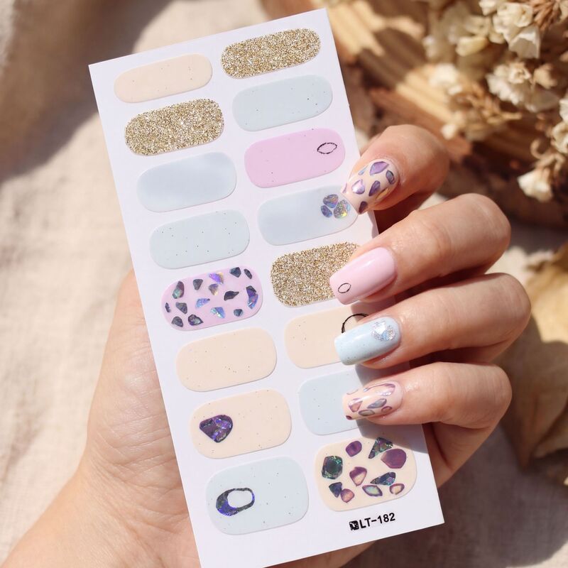 High-End European and American Style Nail Stickers Exclusively for Cross-Border Sales, Simple Artistic Line Flower Nail Stickers Lt-182 High-End European and American Style Nail Stickers Exclusively for Cross-Border Sales, Simple Artistic Line Flower Nail Stickers Lt-182