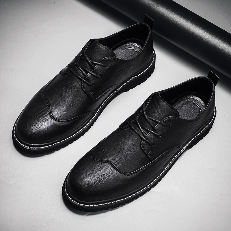 3101 мужская обувь Рабочая обувь повседневная обувь весна-осень низкие кожаные уличные туфли Martin универсальные жесткие мужские кожаные туфли с большим носком
