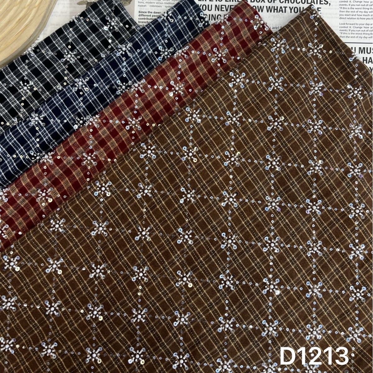 格子珠管珠 秋冬爆款新款 轻奢 时尚高端 原创工艺面料