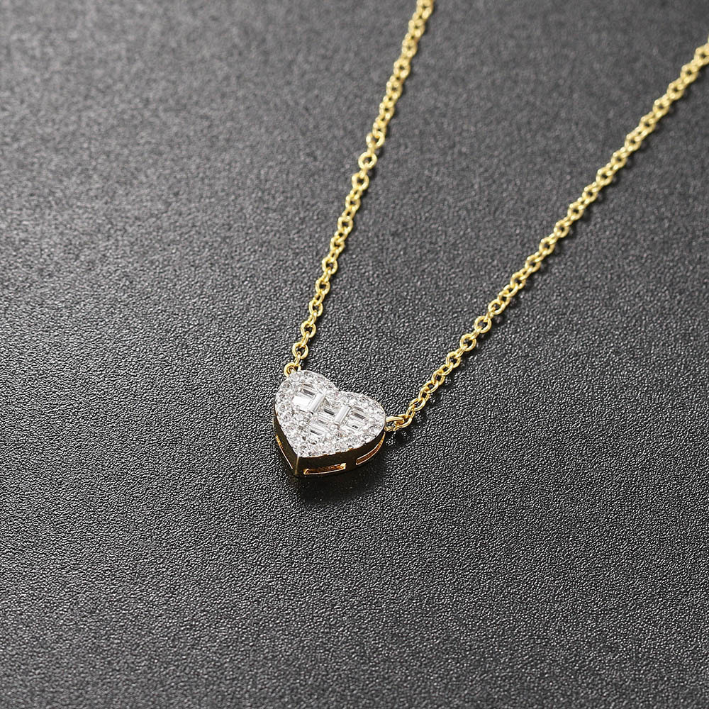 1 Piece 1 Pair Fashion Water Droplets Heart Shape Alloy Plating Rhinestones Zircon Womenu0027S Earri