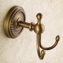 全铜挂衣钩单个欧式卫生间单钩仿古免打孔毛巾挂钩厕所衣服衣帽钩