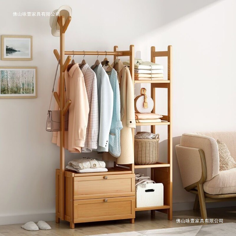 コートラック寝室床置き洋服ラック家庭用多機能収納ラックルームシンプルモダン洋服ラック|undefined