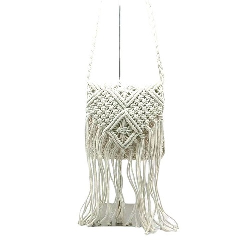  spring new style fresh and sweet luggage and leather goods striped flip bag cotton and linen tassel women's shoulder bag