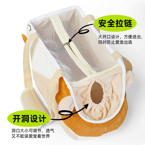 Cat bag, portable cat bag, large-capacity backpack, lion cat bag, portable hanging cat bag, small dog pet dog bag