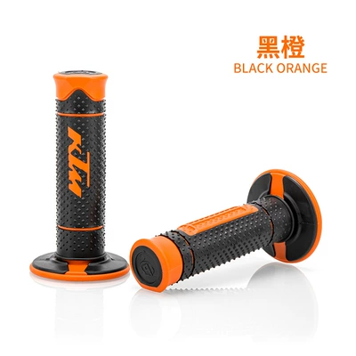 Motorcycle Modified retro handle rubber KTM handle cover DUKE125/200/990 DUKE390 handlebar cover (Motorcycle Handle Cover) - ktm-handle-glue-black-orange
