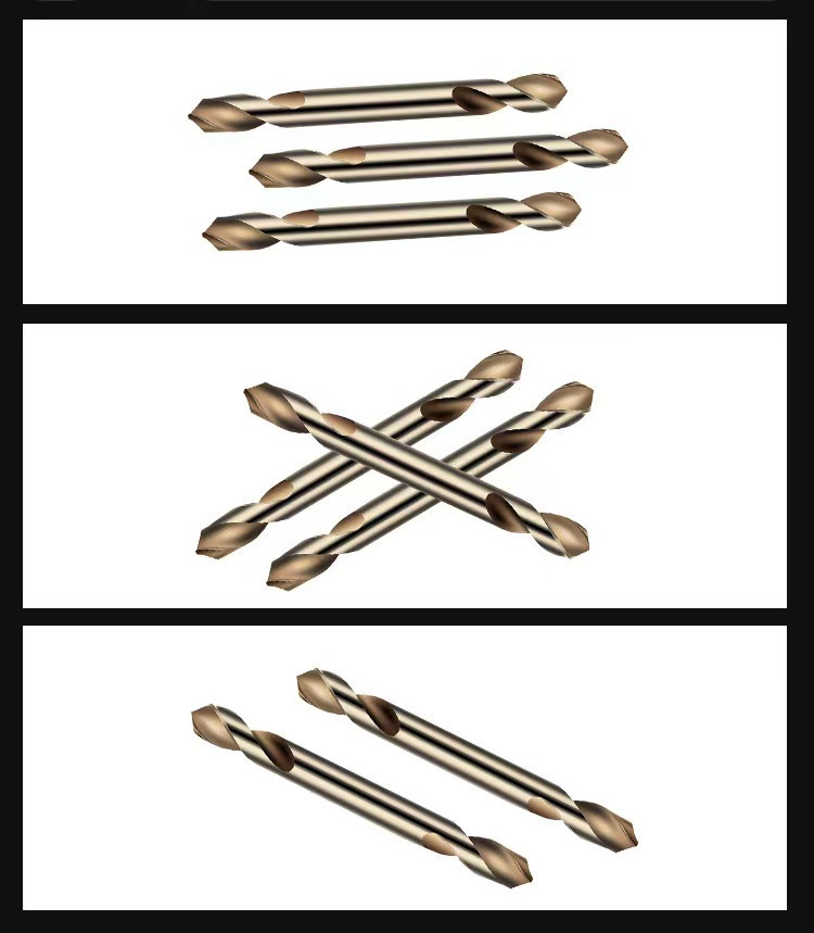 Double-headed double-head drill bit, double-head twist drill bit, high-quality high-speed steel twist drill bit, stainless steel metal drill bit
