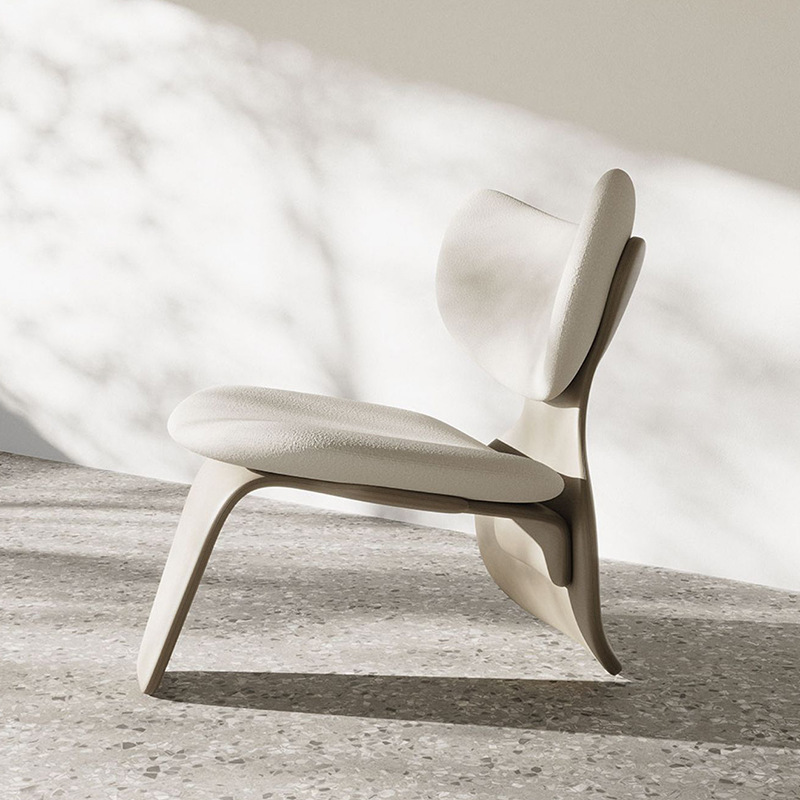 Italian-style fashionable single sofa chair living room balcony minimalist curved backrest chair designer creative personalized leisure chair