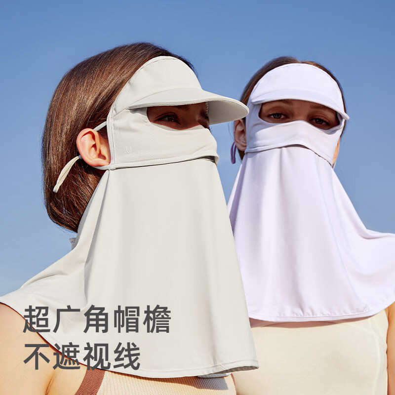 Kk & uvno máscara de protección solar cara completa al aire libre protección UV cara Gini protector de cuello de seda de hielo con cuello 2024 nuevo