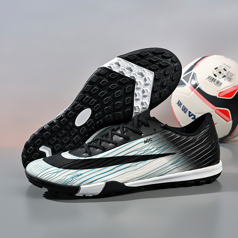 Zapatos de Fútbol de Corte Bajo de TPU y Gamuza Ligeros y Flexibles para Césped Natural y Artificial