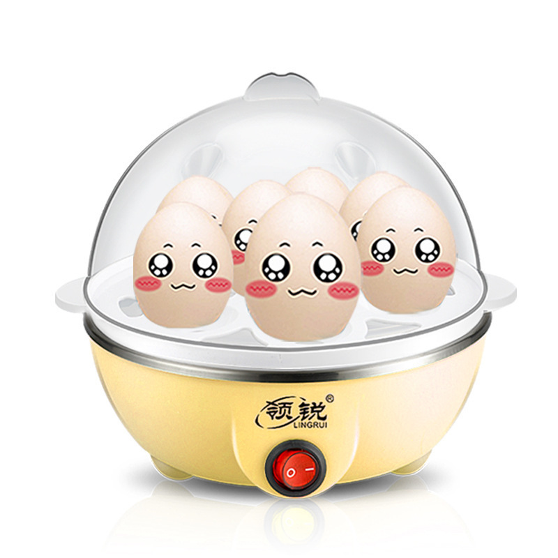 襟鋭蒸し卵器ミニ多機能煮卵器ステンレス家庭用二重煮卵神器朝食機小家電|undefined