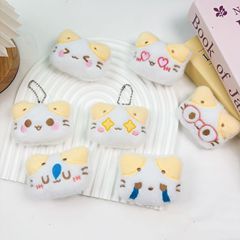 卡通可爱萌公仔毛绒胸针少女喵呜表情包猫咪配件儿童发夹配饰挂件