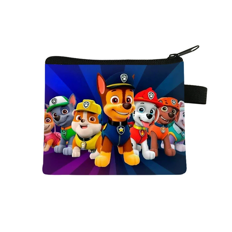 Новинка 2025 года, детский мини-кошелек для монет «Щенячий патруль», милый держатель для карт с героями мультфильмов, повседневные наушники, полиэстеровый кошелек