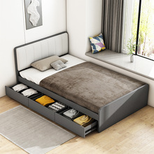 现代简约卧室床1.2米储物床小户型侧开抽屉收纳单人床批发