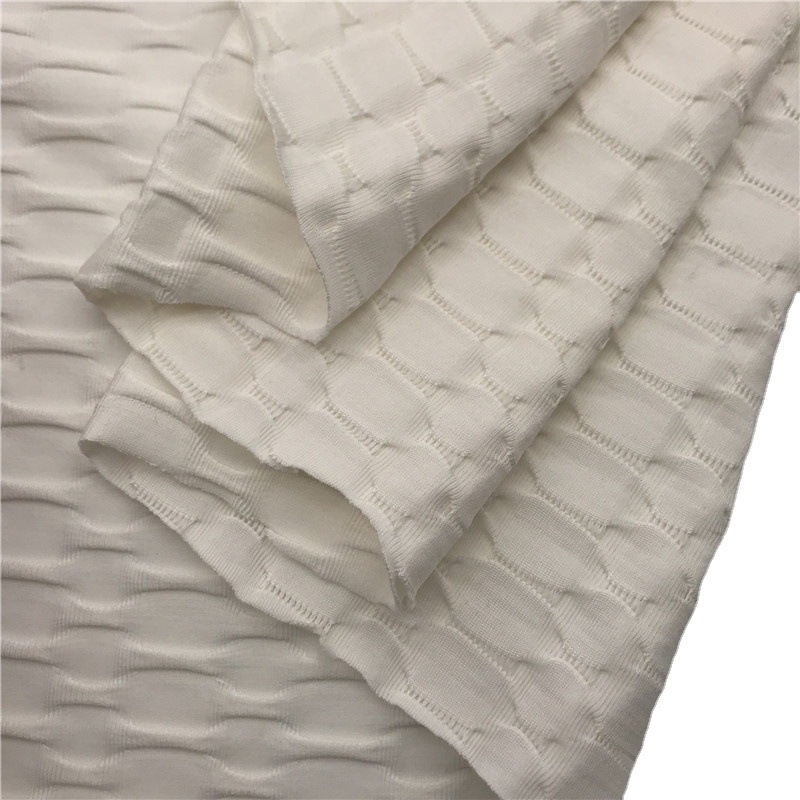 Tejido jacquard burbuja 250g elástico jacquard plaid yoga tejido de punto deportivo