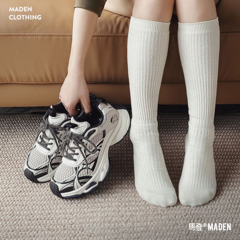 Madden Manhattan Dad Shoes Men's Autumn New Thick-Soled Mesh Height-Increasing White Soft-Soled Sports Casual Shoes
