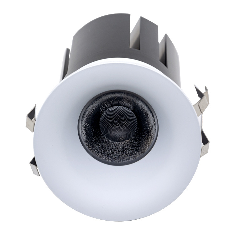 (2개) 커비 작은 스포트라이트 쉘 임베디드 거실 깊은 눈부심 방지 COB 소형 다운 라이트 키트 오프닝 25MM