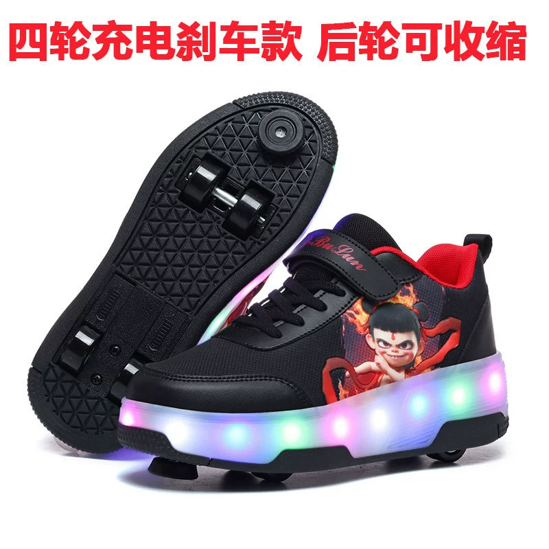 Maisuohu, прямые продажи с фабрики, детская обувь Heelys для девочек, шкив для мальчиков, четырехколесная молодежная обувь Heelys, светящаяся обувь для катания на коньках