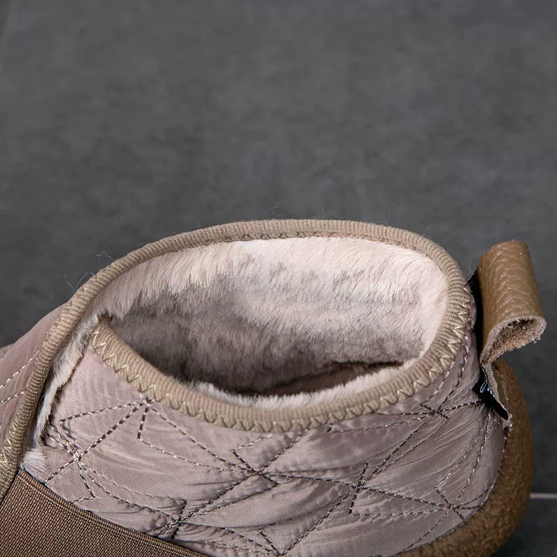 Зимние нескользящие тёплые low boots для отдыха, обувь