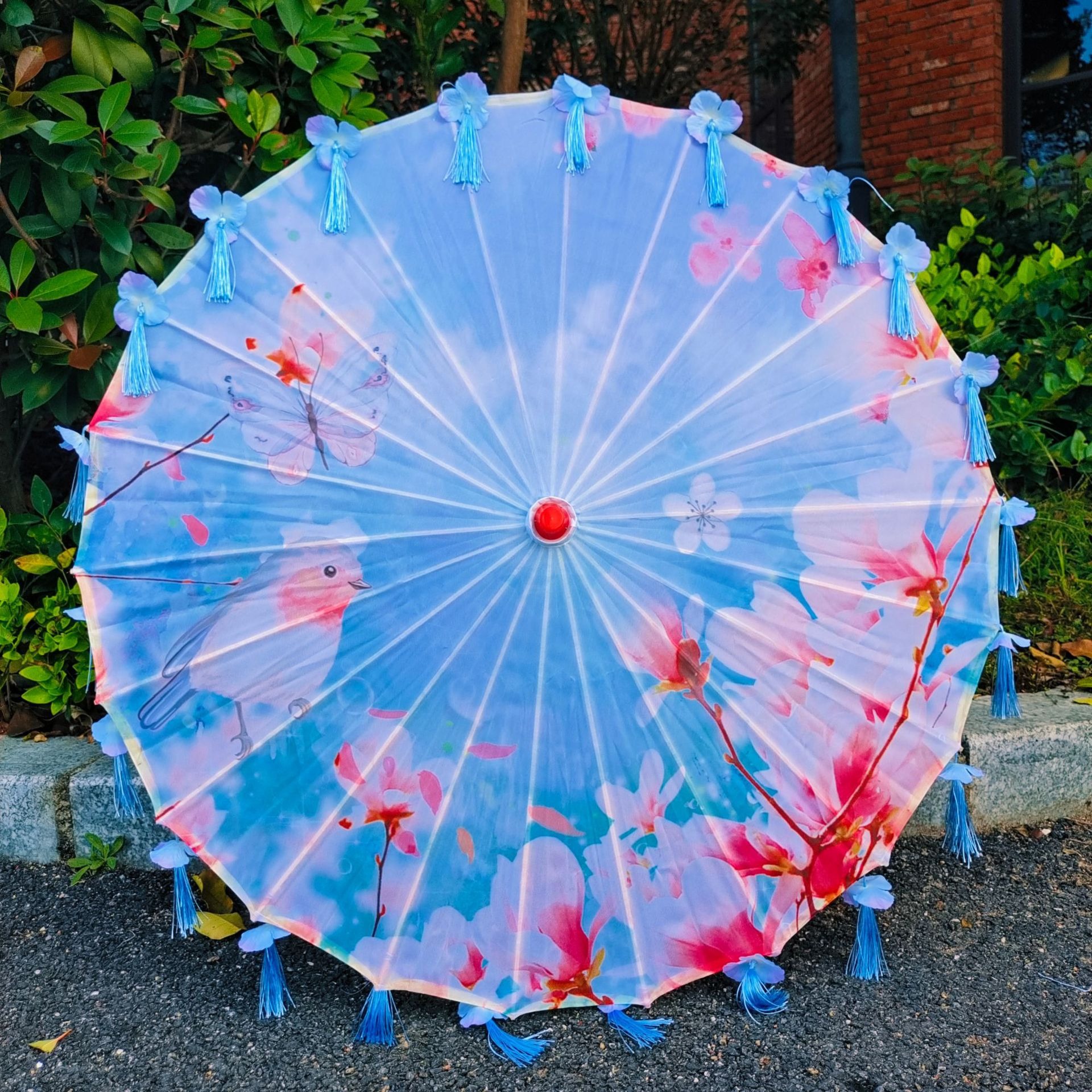 새소리 꽃잎 우산