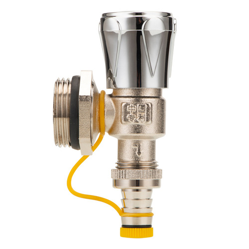 All-copper floor heating water distributor radiator drain valve drainage exhaust sewage valve quick-opening ball valve sewage tailpiece 1 inch