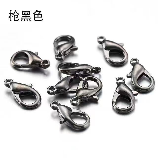 10mm/12mm fuerte retención de color hebilla de langosta oro plata KC oro blanco K color mezclado material de accesorios de aleación de bricolaje al por mayor