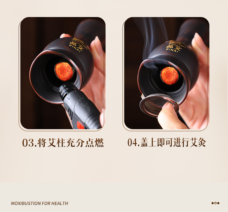 Moxibustion Jar Facial Tao Hua Jiu Bian Stone Face Gua Sha Massage Tool with Acupoint Chart for Spa Beauty Care preparation