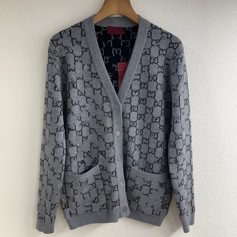 Nanyou Goods~Premium~Version 25 Early Spring New Letter Jacquard Versatile Reversible Wool Knit Long Sleeve Cardigan Nanyou Goods~Premium~Version 25 Early Spring New Letter Jacquard Versatile Reversible Wool Knit Long Sleeve Cardigan