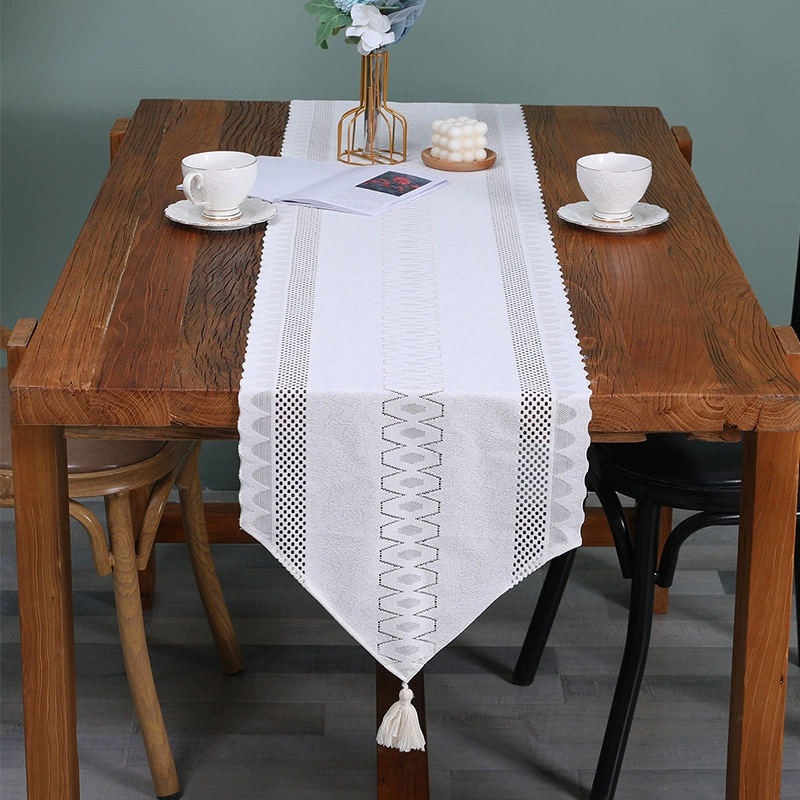 Фrench lace table flag minimalist INS retro long dining table flag coffee table shoe cabinet dust covered cloth wholesale