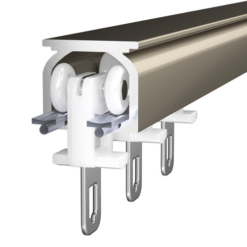 2MM Heavy Duty Silent Aluminum Double Curtain Track Curtain Glide Curtain Rail Curtain Guide Track