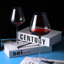 勃艮第红酒杯新款厂家直销一体成型水晶高脚家用方形大肚品酒杯