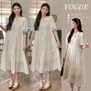 Real shot in stock dress summer 2024 new western style slim long skirt