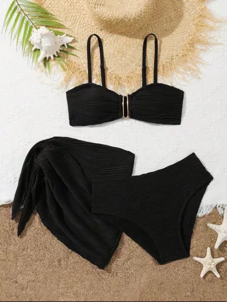 2025 European and American New in stock Bikini Bikini suit Sexy Three-Piece Swimsuit for Women Cross-Border