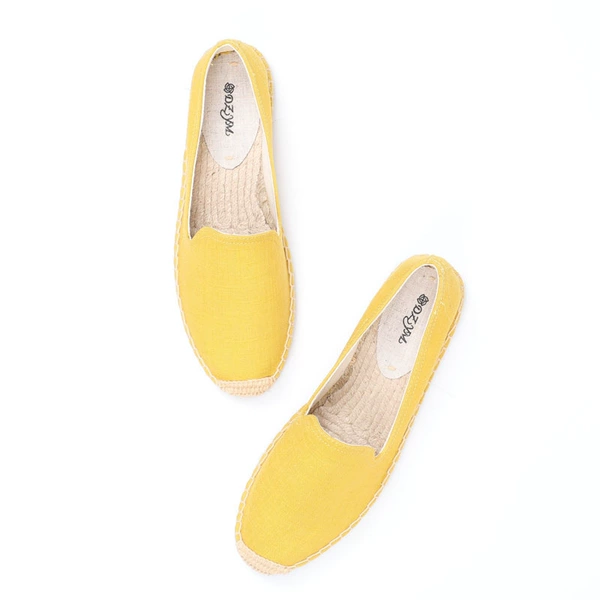 Flat -bottom yellow linen tongue tongue model