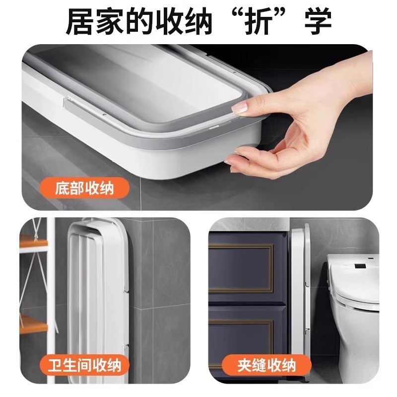 批发家用一拖净拖布桶硅胶便携式提式带滑轮可收纳储水桶折叠拖|undefined