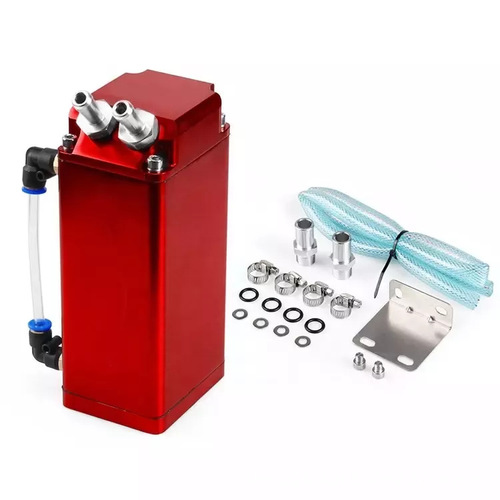 Car modified universal aluminum alloy oil bottle, breathable square oil bottle, square exhaust gas and waste oil recovery bottle