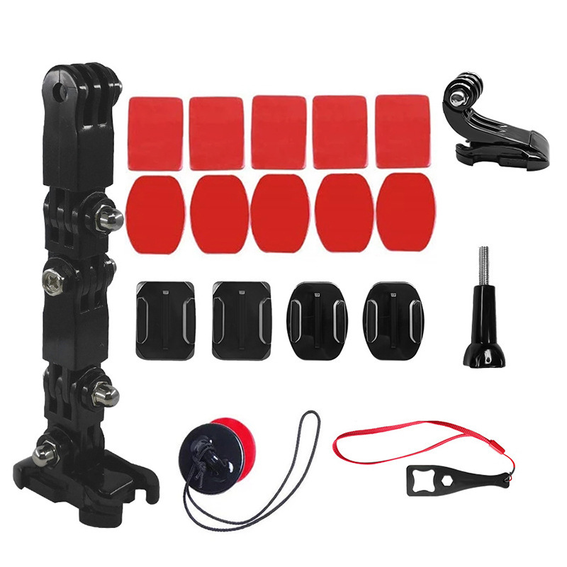 GoPro12/11 Motorcycle Bicycle Helmet Chin Bracket 19 Piece Set Mountain Dog Small Ant Dajiang Camera Universal