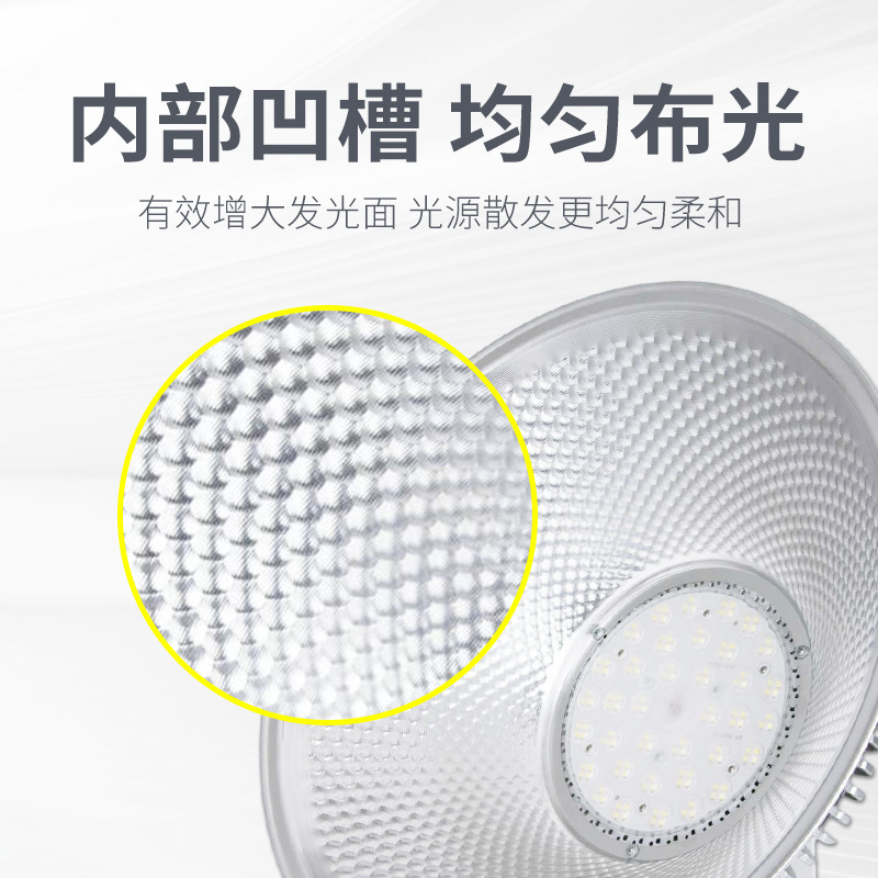 Lámpara industrial y minera LED con aletas de 150W 300W, iluminación para estadios, lámpara colgante de techo, luz para taller, almacén, fábrica, alto brillo