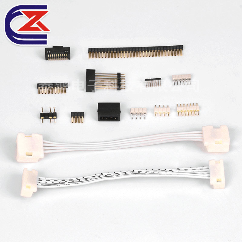 定制圆孔4P2.54间距排针简牛LED灯条板连接器2.0镀金贴片排针排母