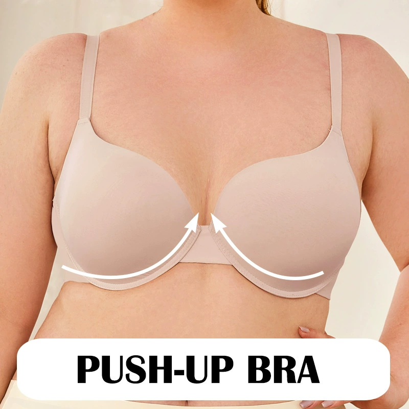 Underwear, push up bra with steel rings, plus size