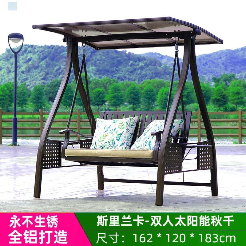 Silla colgante para exteriores, silla colgante para patio, silla colgante tipo cesta para balcón, silla colgante de metal moderna de aleación de aluminio para interiores.