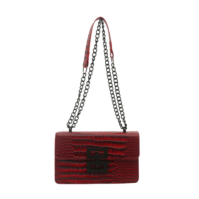 Dames schoudertas met slot en ketting in retro stijl_voghion.com