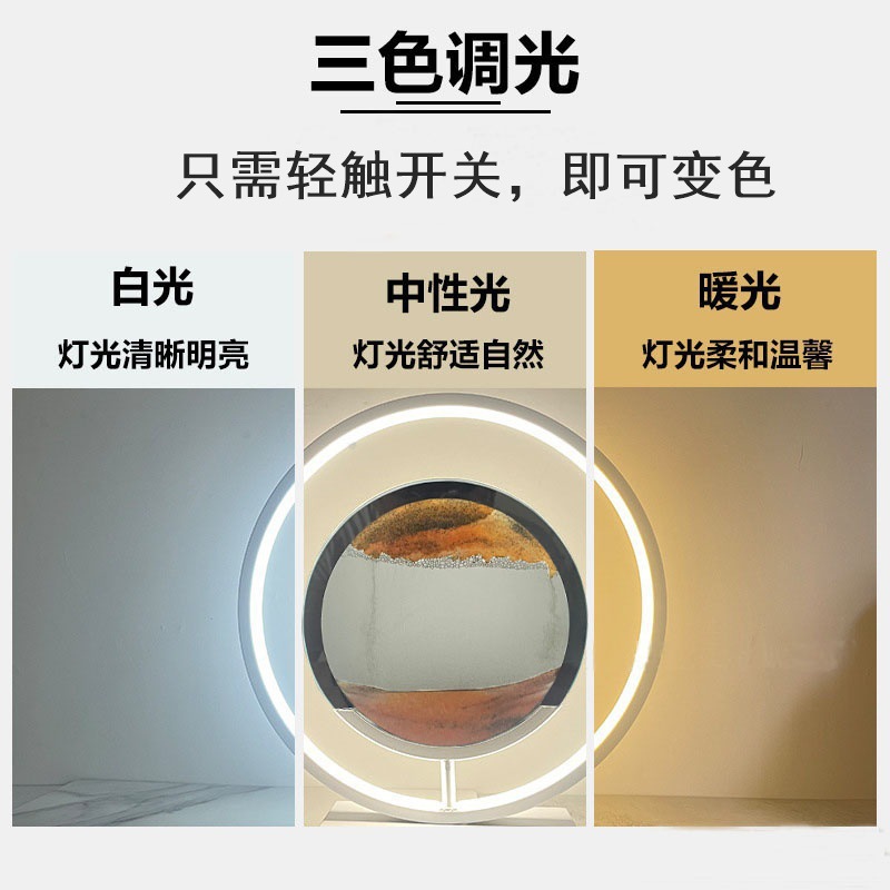 Pintura de arenas movedizas transfronterizas creativas, decoración, decoración, paquete de material de bricolaje hecho a mano, luz ambiental, regalo, luz nocturna