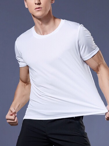 Cross-border PRO Men's Summer Lightweight Breathable Sports Fitness T-Shirt Running Basketball Fitness Clothes Quick-drying Shirt