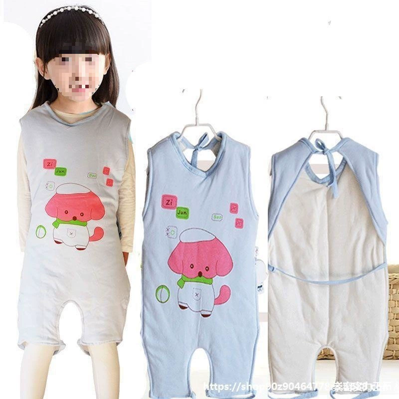 Пояс для детей от 3 до 6 лет, детский осенне-зимний утолщенный хлопковый протектор для живота с открытой спиной, летний защитный чехол для сна от ударов ногами.