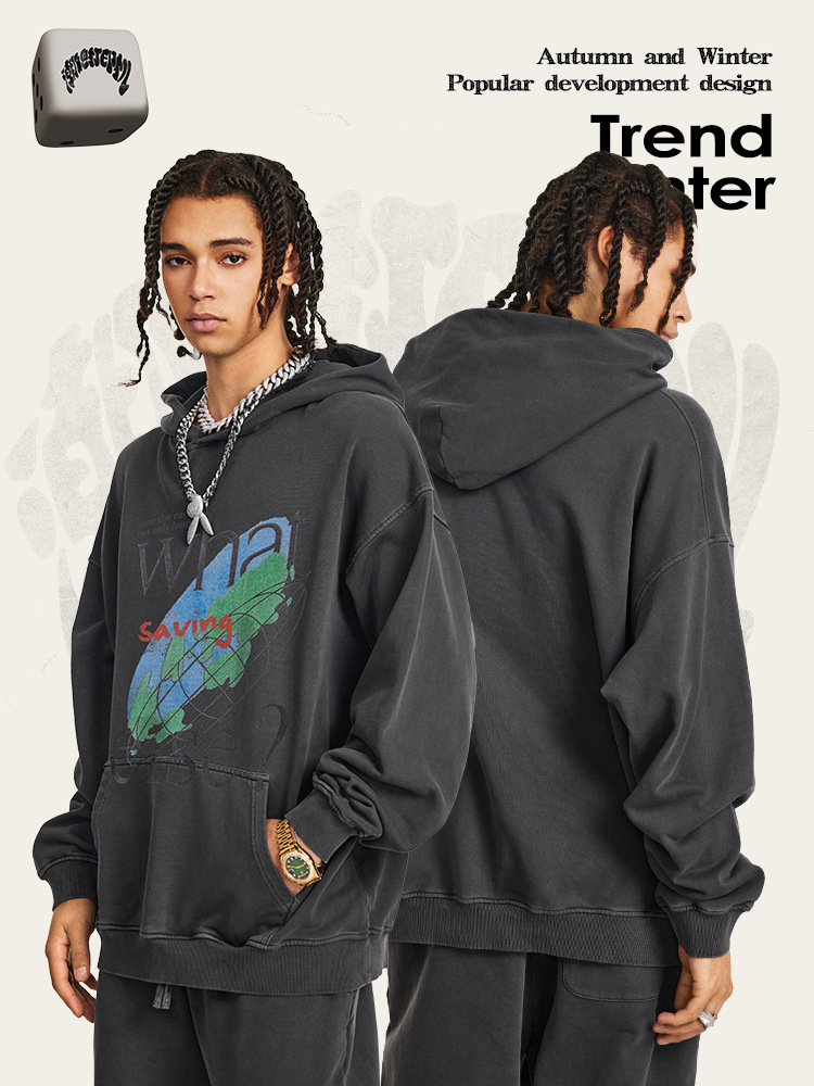 2025 otoño estilo americano de moda vintage camisa encapuchada calle pareja chaqueta de nicho suelta diseño chaqueta encapuchada moda masculina