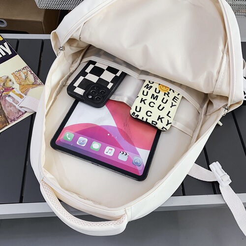Korean Harajuku Backpack Large Capacity Water-Repellent Fashion Backpack Casual Campus Style Female High School College Student Bag