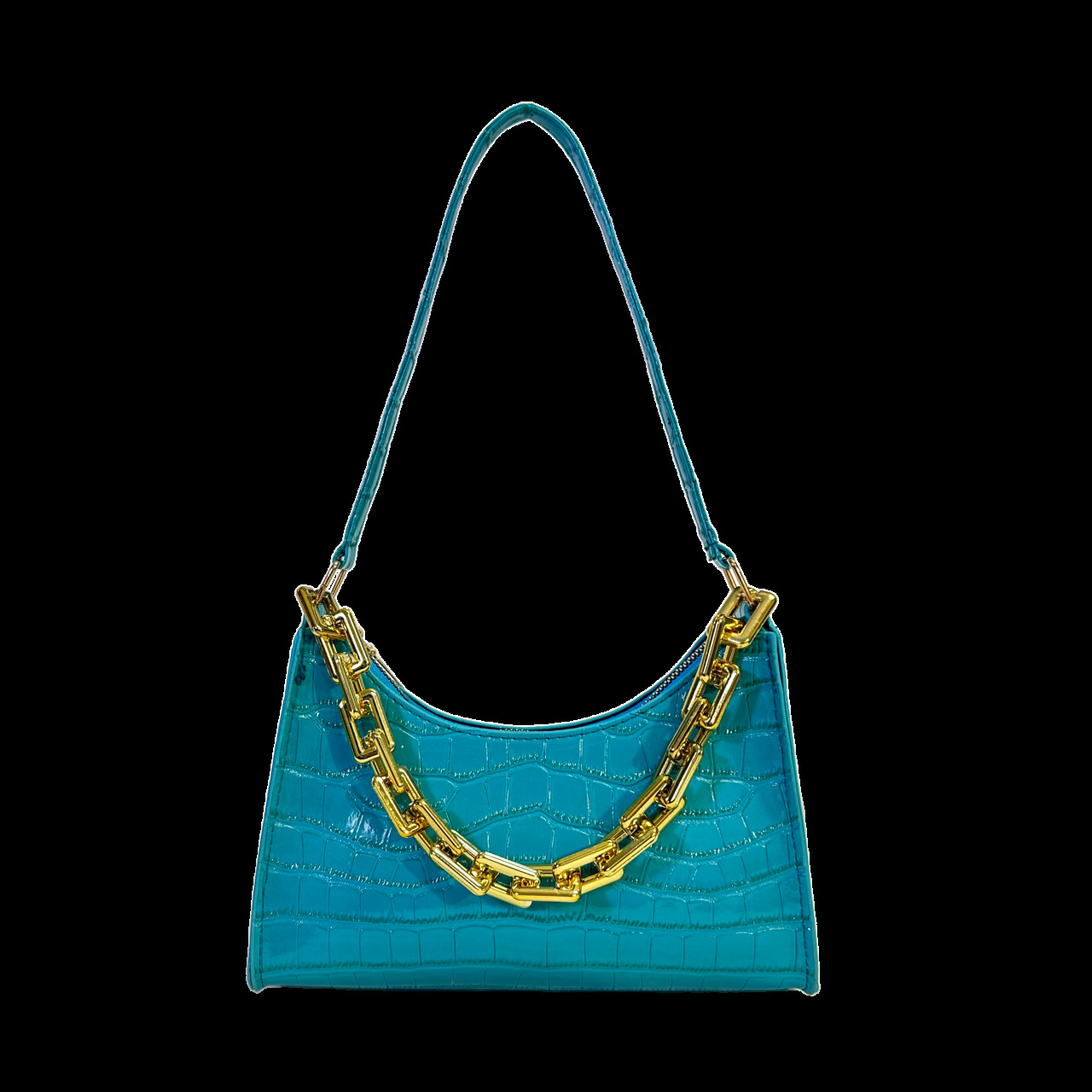 Bolso de axila con patrón de cocodrilo 2025 nuevo bolso de comercio exterior del sudeste asiático bolso de cercanías bolso de hombro de todo fósforo de moda femenina