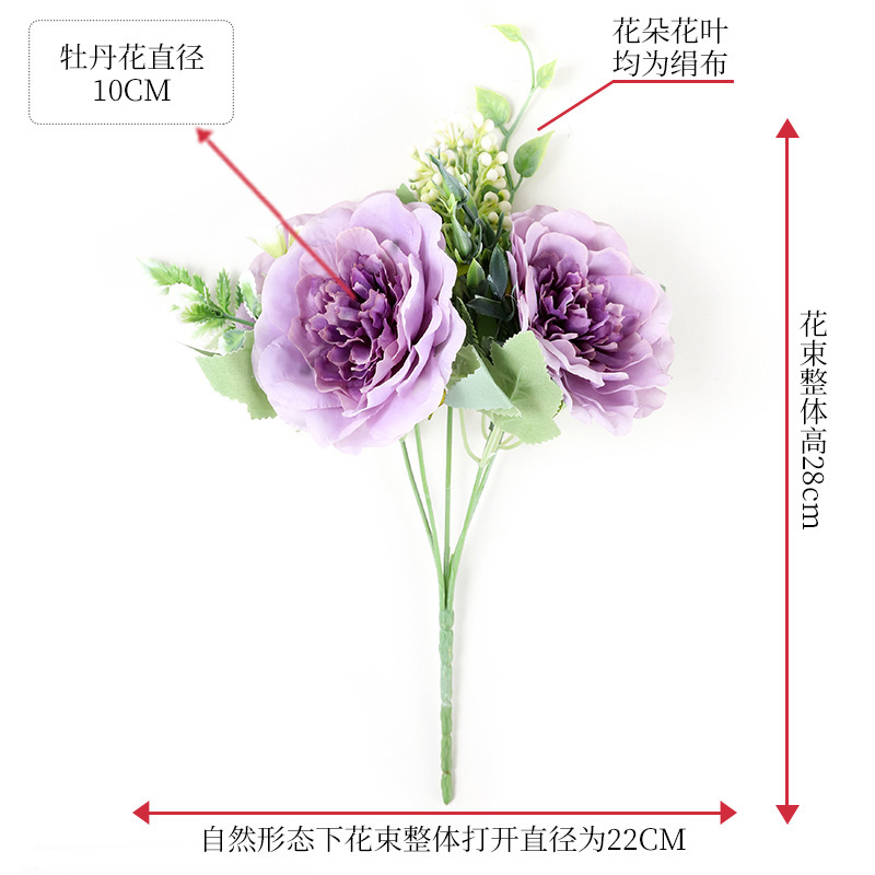ヨーロッパ式のシミュレーションの花束の夢幻の茶花の造花の家庭の客間の写真を撮って花を飾って結婚祝いの花束のツバキの花を飾っています。|undefined