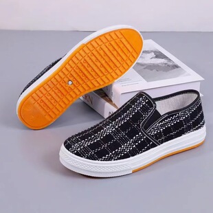 One-piece delivery new women's plaid cloth shoes comfortable lightweight casual shoes old Beijing cloth shoes women's canvas shoes